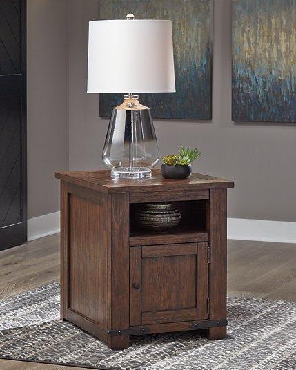 Budmore End Table with USB Ports & Outlets