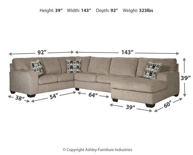 Ballinasloe 3-Piece Sectional with Chaise